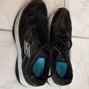 Skechers Men's Black and White Athletic Shoes